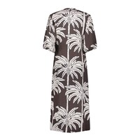 Geisha Dress Brown Off White