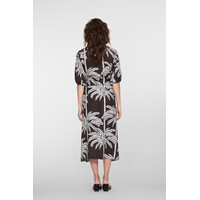 Geisha Dress Brown Off White