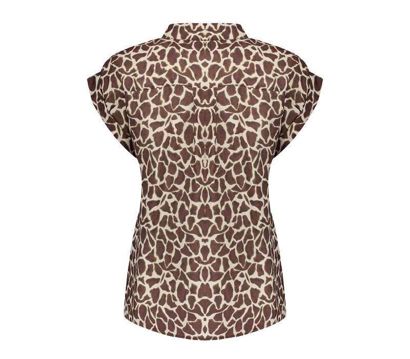 Geisha Blouse Sand Chocolate Brown