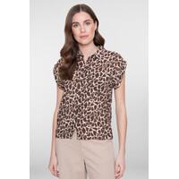 Geisha Blouse Sand Chocolate Brown