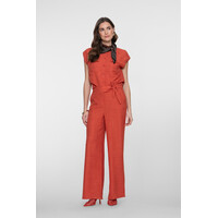 Geisha Blouse with Pockets Burned Orange