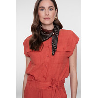 Geisha Blouse with Pockets Burned Orange