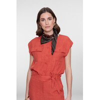 Geisha Blouse with Pockets Burned Orange