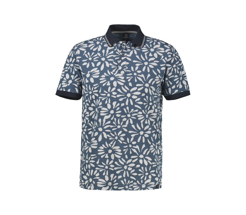 Lerros Polo 2Tone Pique Classic Navy