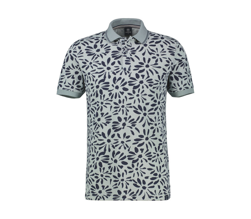 Lerros Polo 2Tone Pique Storm Grey