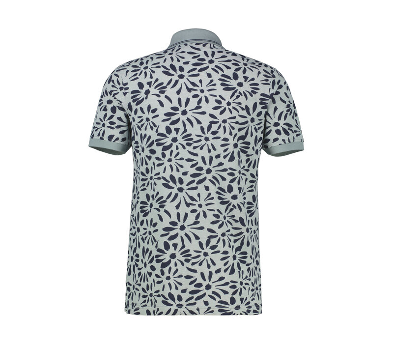 Lerros Polo 2Tone Pique Storm Grey