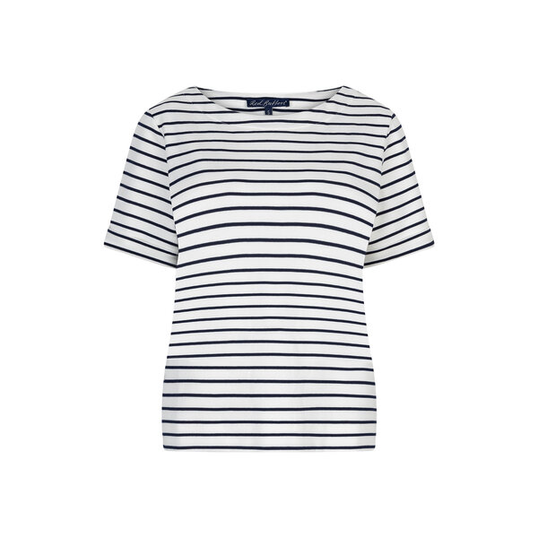 Red Button Terry Stripe Short Sleeve 