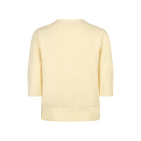 Red Button Cardigan Popcorn Butter Yellow