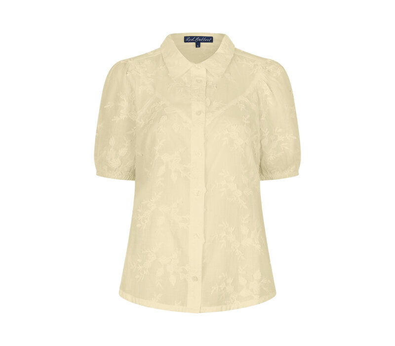 Red Button Victoria 3D Flower Butter Yellow