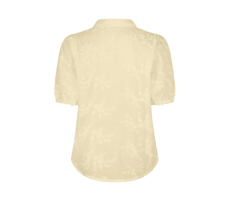 Red Button Victoria 3D Flower Butter Yellow