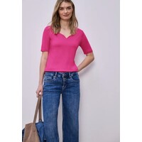 Street One Ada Heart Neck 1/2 Sleeves Magenta Dream