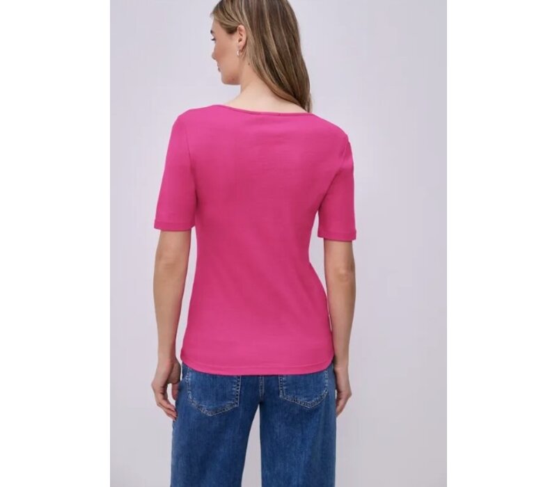 Street One Ada Heart Neck 1/2 Sleeves Magenta Dream
