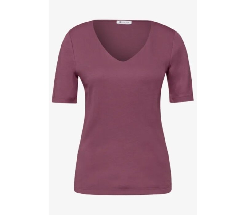 Street One Ada Heart Neck 1/2 Sleeves Dark Clouded Blush