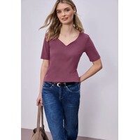 Street One Ada Heart Neck 1/2 Sleeves Dark Clouded Blush