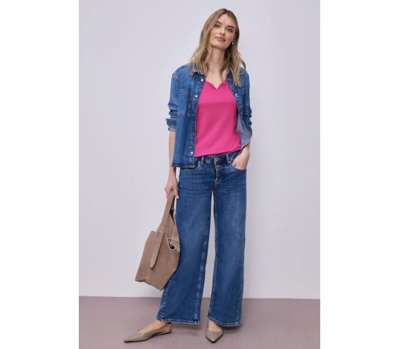 Street One Ada Heart Neck 1/2 Sleeves Dark Clouded Blush