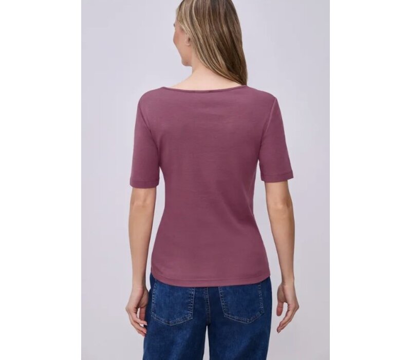 Street One Ada Heart Neck 1/2 Sleeves Dark Clouded Blush