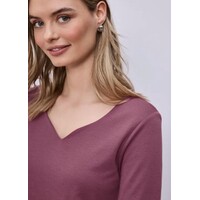 Street One Ada Heart Neck 1/2 Sleeves Dark Clouded Blush