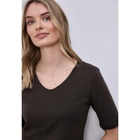 Street One Palmira Basic Shirt Espresso Brown