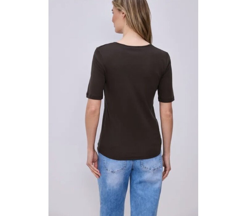 Street One Palmira Basic Shirt Espresso Brown