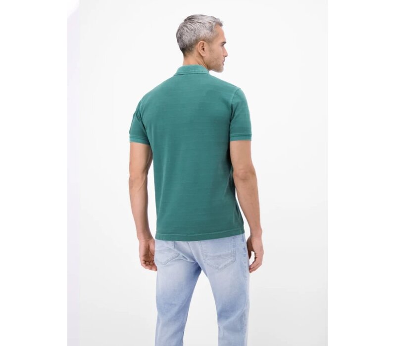 Lerros Polo Pique Stripe Soft Teal