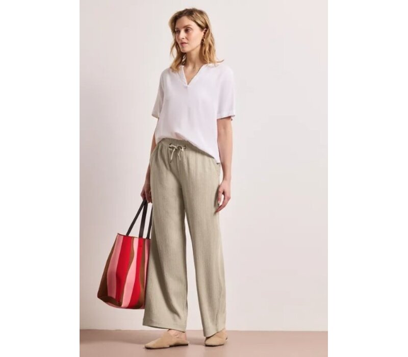 Street One Wide Leg Crinkle Crash Cobble Stone