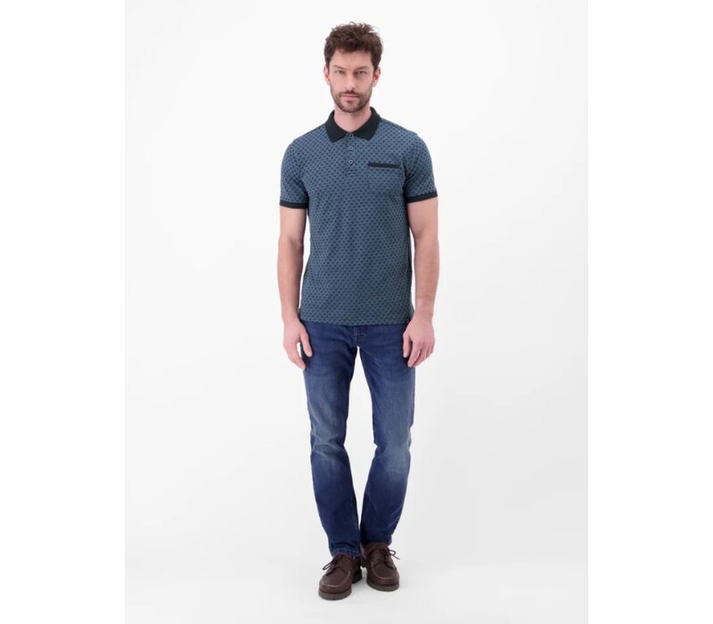 Lerros Polo 2Tone Pique Classic Navy