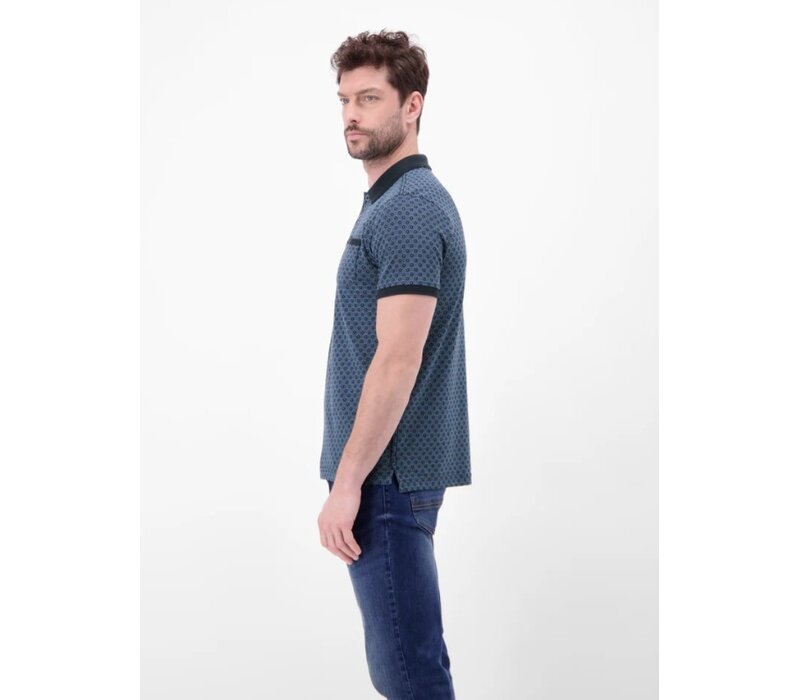 Lerros Polo 2Tone Pique Classic Navy