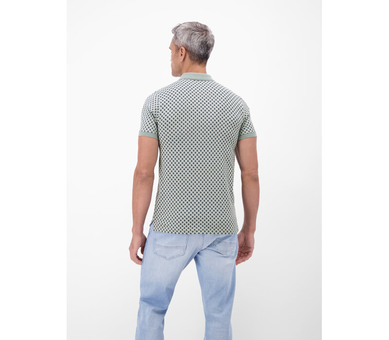 Lerros Polo 2Tone Pique Storm Grey