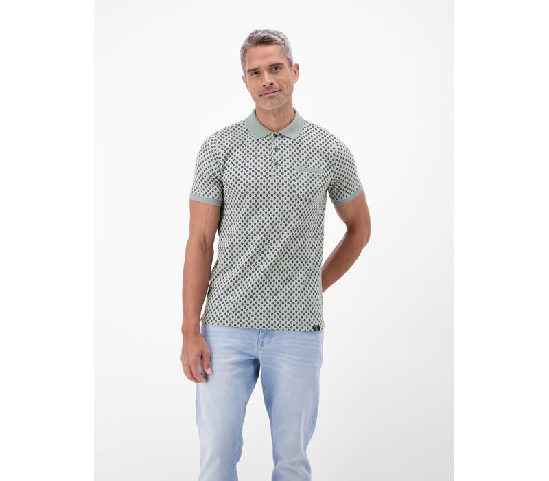 Lerros Polo 2Tone Pique Storm Grey