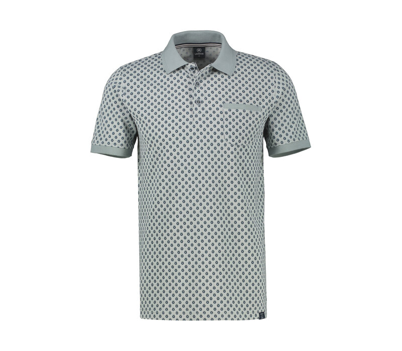 Lerros Polo 2Tone Pique Storm Grey
