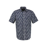 Lerros Overhemd Seersucker Classic Navy