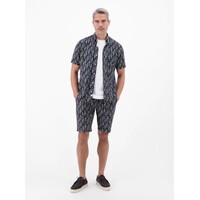 Lerros Overhemd Seersucker Classic Navy