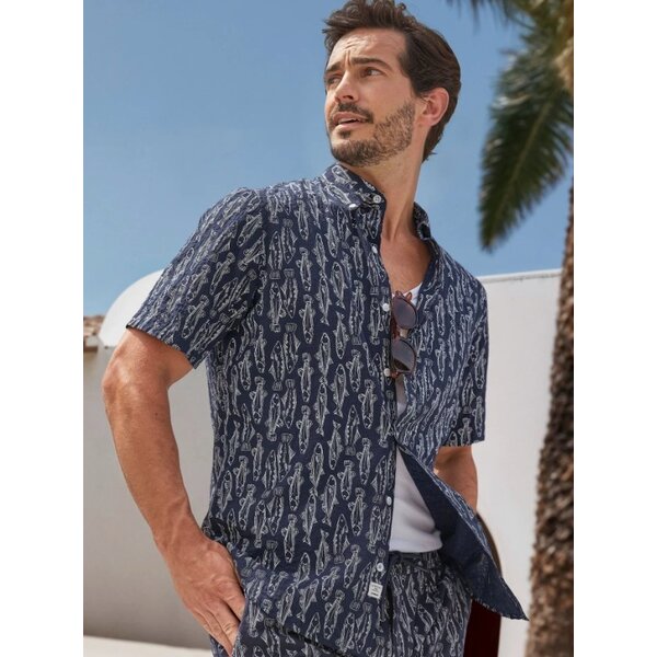 Lerros Overhemd Seersucker 