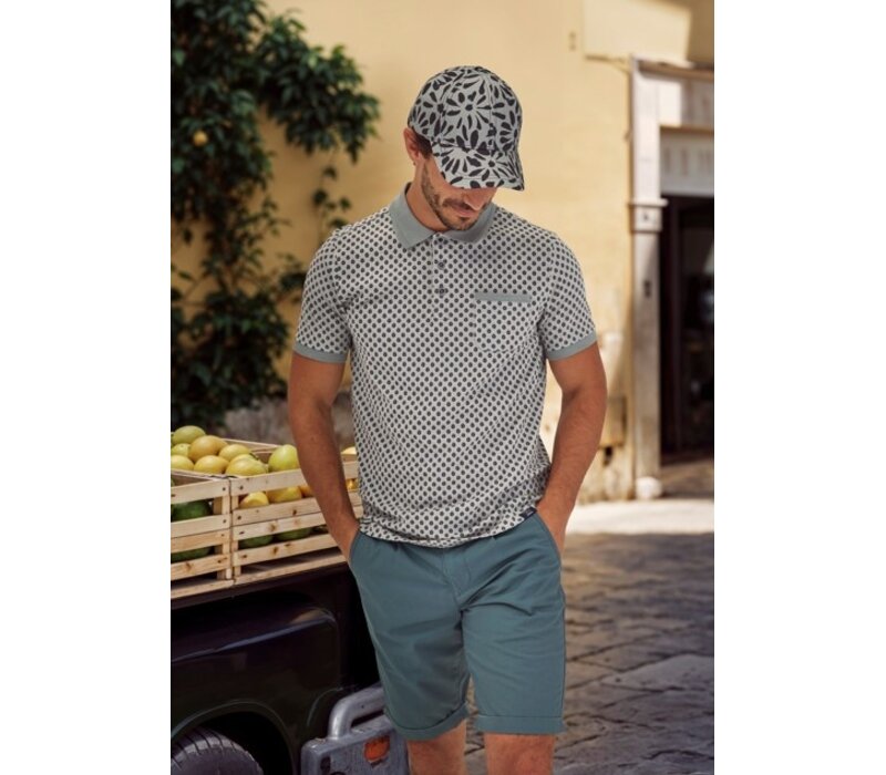 Lerros Polo 2Tone Pique Storm Grey