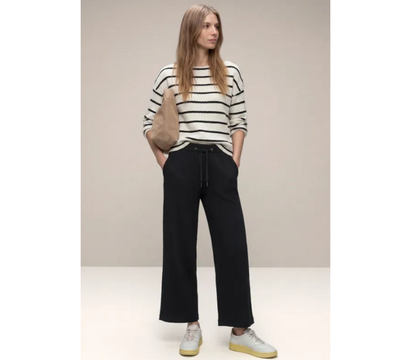 Street One Wide Leg Crinkle Crash Black