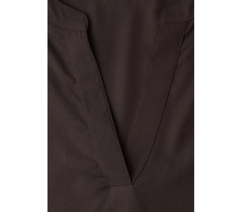 Street One Splitneck Blouse Turn - Up Espresso Brown