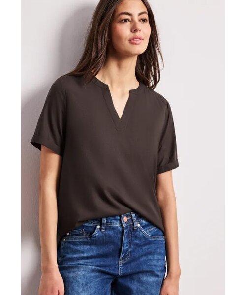 StreetOne Street One Splitneck Blouse Turn - Up