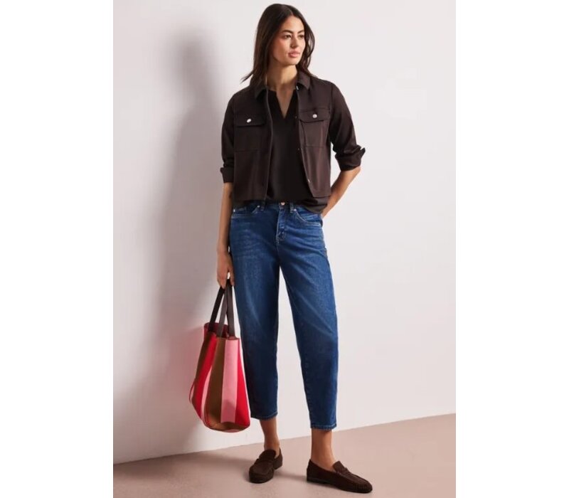 Street One Splitneck Blouse Turn - Up Espresso Brown