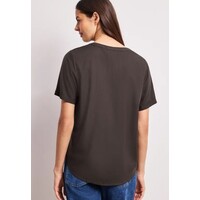 Street One Splitneck Blouse Turn - Up Espresso Brown