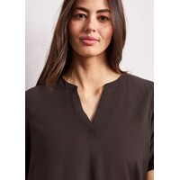 Street One Splitneck Blouse Turn - Up Espresso Brown