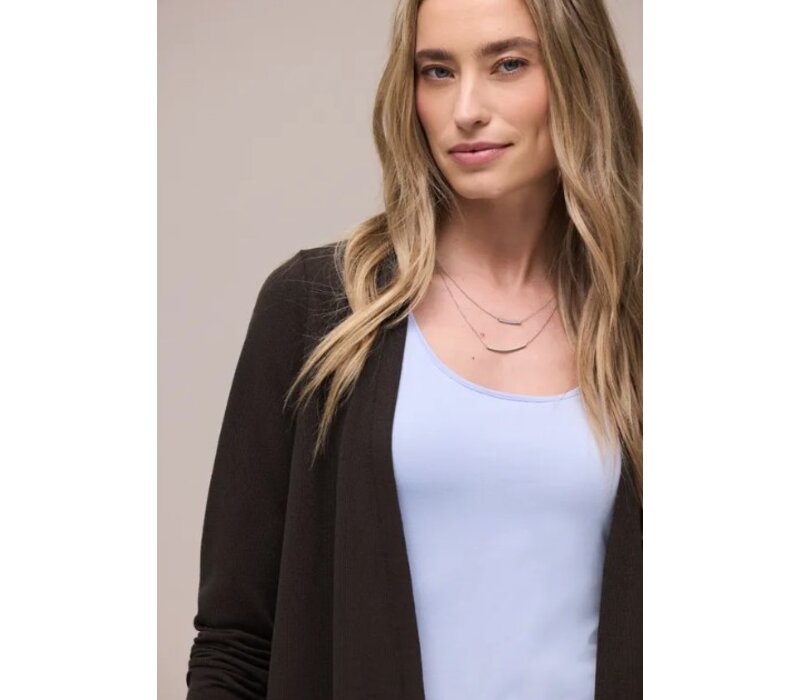 Street One Nette Summer Knit Vest Espresso Brown