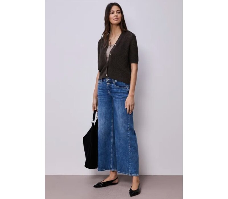 Street One V-Neck Cardigan Structure Espresso Brown