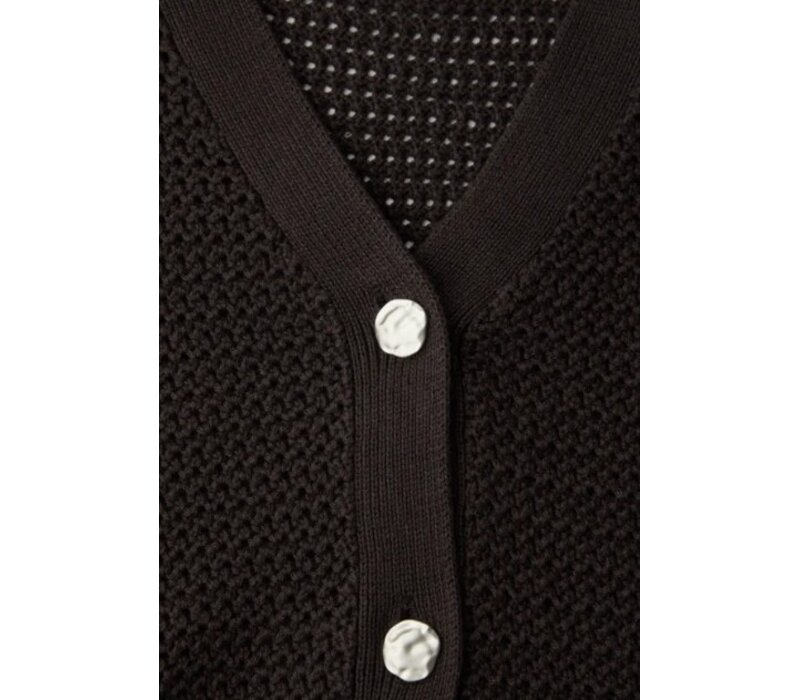 Street One V-Neck Cardigan Structure Espresso Brown