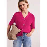 Street One V-Neck Cardigan Structure Magenta Dream
