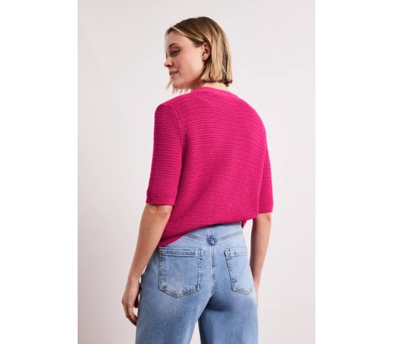 Street One V-Neck Cardigan Structure Magenta Dream