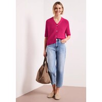 Street One V-Neck Cardigan Structure Magenta Dream