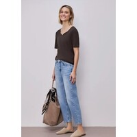 Street One Ada Heart Neck 1/2 Sleeves Espresso Brown