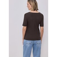 Street One Ada Heart Neck 1/2 Sleeves Espresso Brown