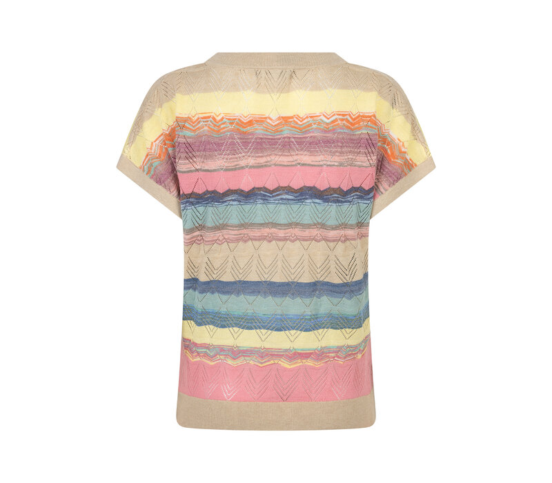 Red Button Jerry Multi Stripe Multi