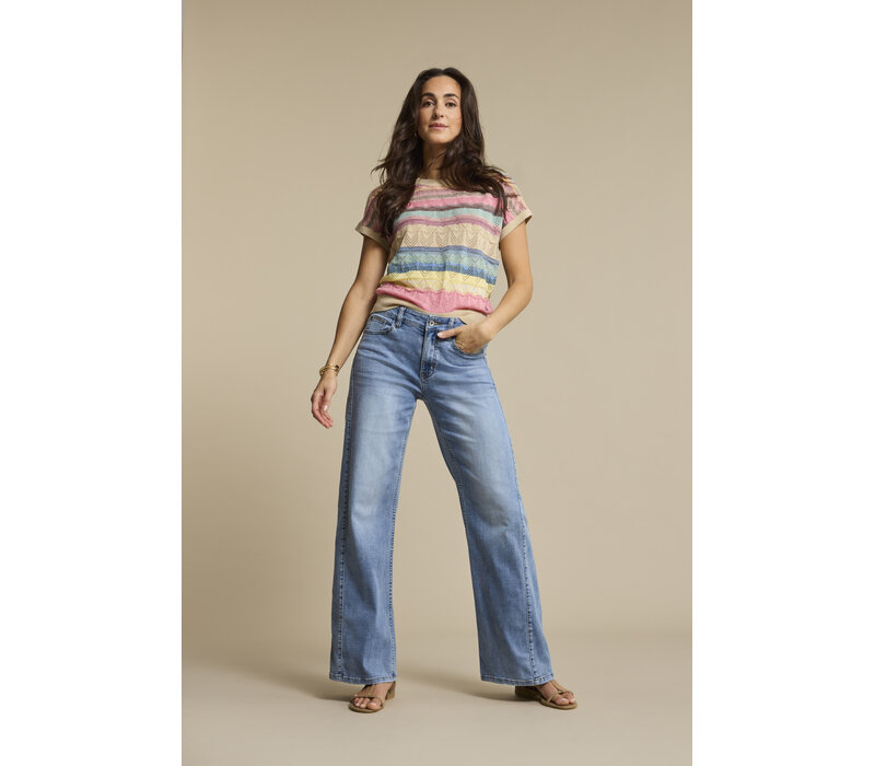 Red Button Jerry Multi Stripe Multi